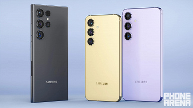Galaxy S24, Galaxy S24 Plus и Galaxy S24 Ultra показали на новых рендерах в разных цветах